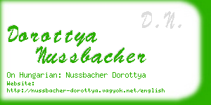 dorottya nussbacher business card